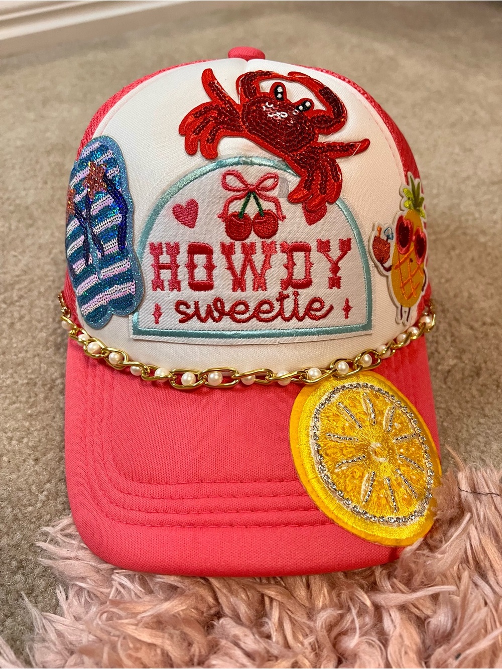 Howdy Beach Pool Costal Cowgirl Trucker Hat